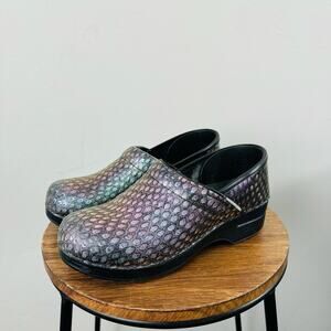 Dansko Professional Metallic Dots Leather Clogs Women’s Size 9.5